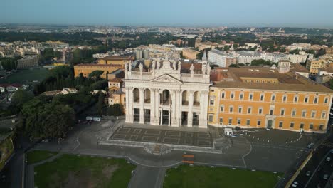 Archbasilica-of-Saint-John-Lateran---Beautiful-Orbiting-Aerial-View