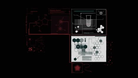 El-Tablero-De-La-Computadora-Muestra-Un-Mapa-Infográfico-Complejo-E-Intrincado-De-Química