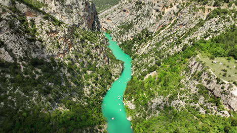 Establishing-Aerial-View-of-Verdon-Gorge-in-South-of-France