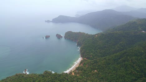 Drone-shot-of-oceans-and-mountains