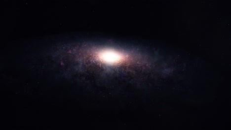 Toma-De-Establecimiento-De-Una-Gran-Galaxia-Espiral-Que-Gira-Lentamente-En-El-Espacio.