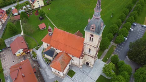 Buildings-architecture-in-Slovenska-Bistrica-town,-Slovenia