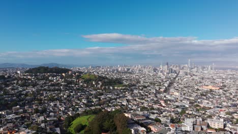 Toma-Cinematográfica-De-Un-Dron-Que-Muestra-Toda-La-Ciudad-De-San-Francisco,-California.