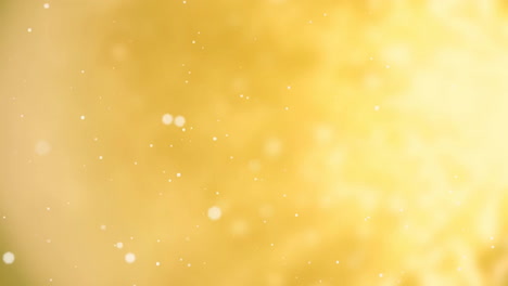 Animation-of-glowing-spots-of-light-moving-on-yellow-background