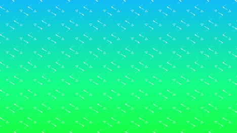 Animation-Eines-Rasters-Aus-Weißen-Dreiecken-Auf-Einem-Grün-blauen-Hintergrund-Mit-Farbverlauf