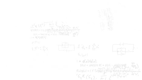 Animation-of-mathematical-data-processing-over-white-background