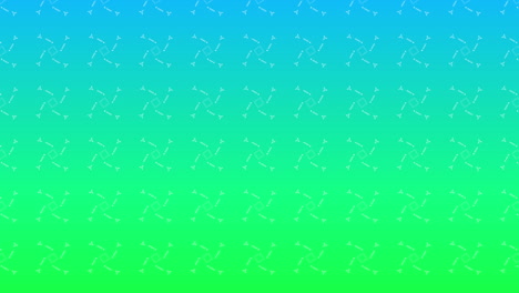 Animación-De-Una-Cuadrícula-De-Formas-Triangulares-Blancas-Sobre-Un-Fondo-Degradado-Verde-Y-Azul