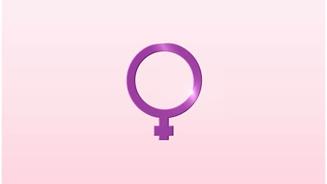 Animación-Del-Símbolo-De-Género-Masculino-Púrpura-Contra-El-Espacio-De-Copia-Sobre-Fondo-Rosa