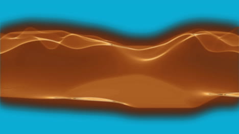 Animation-of-orange-shapes-moving-on-blue-background