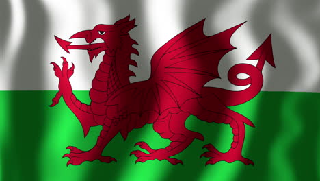 Animation-Der-Wehenden-Flagge-Von-Wales
