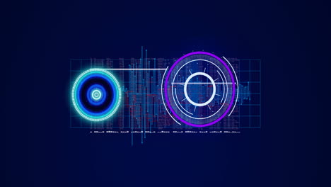 Animation-Von-Zielfernrohren,-Die-über-Ein-Diagramm-Scannen