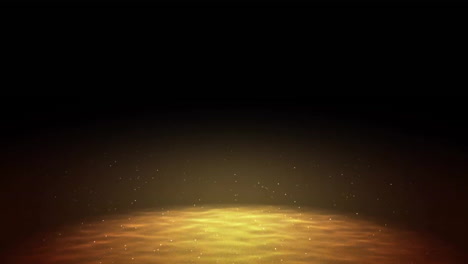 Animation-of-yellow-spots-moving-on-black-background