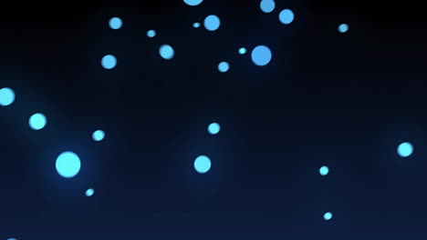 Animation-of-glowing-light-spots-moving-over-black-background