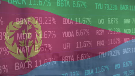 Animación-Del-Procesamiento-De-Datos-Financieros-Sobre-La-Bandera-De-Eritrea