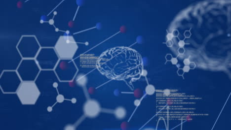 Animación-Del-Procesamiento-De-Datos-Científicos-Sobre-Cadenas-De-ADN-Y-Cerebros-Humanos.