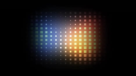 Animation-of-blue-and-red-shapes-moving-on-black-background