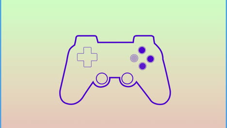 Animación-Del-Gamepad-Azul-Sobre-Fondo-Beige