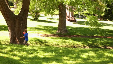 Little-boy-playing-with-toy-airplane