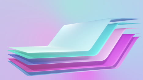 Animation-of-pink-to-blue-gradient-layers-waving-over-gradient-background