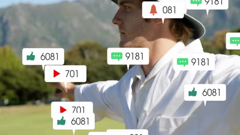 Animation-of-icons-and-data-processing-over-caucasian-male-cricket-umpire