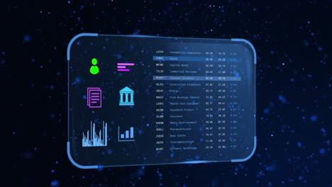 Animación-De-Pantalla-Con-Datos-Bancarios-Sobre-Fondo-Negro