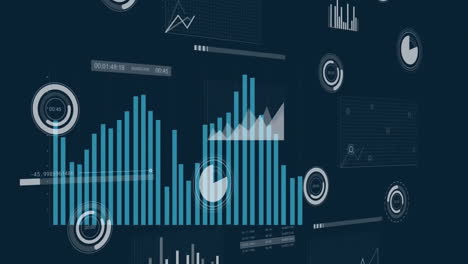 Animación-De-Diagramas-Y-Procesamiento-De-Datos-Sobre-Fondo-Negro