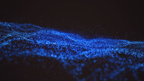 Animation-of-blue-light-spots-on-black-background