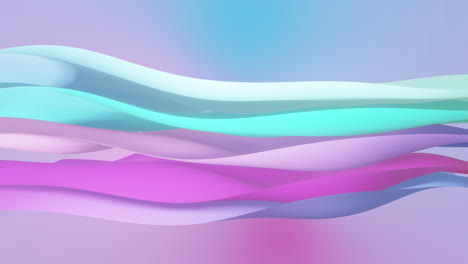 Animation-of-pink-to-blue-gradient-layers-waving-over-gradient-background