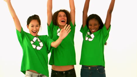 Happy-environmental-activist-cheering