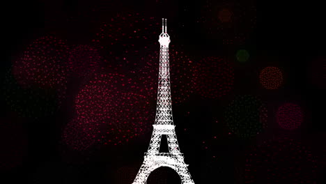 Animation-of-fireworks-and-eiffel-tower-background