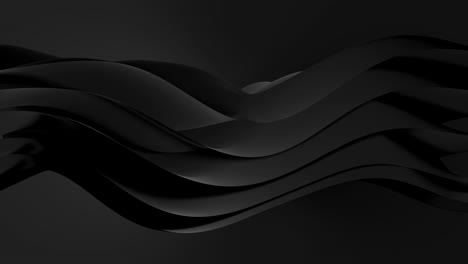 Animation-of-black-layers-waving-over-black-background