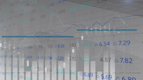 Animation-Der-Finanzdatenverarbeitung-Auf-Weißem-Hintergrund