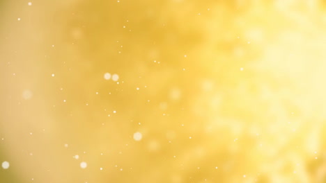 Animation-of-glowing-light-spots-moving-over-yellow-background