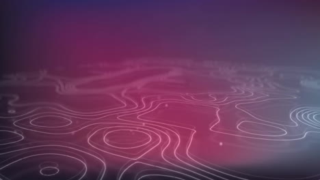 Animation-of-white-lines-on-purple-background