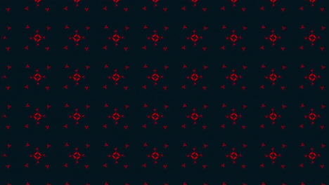 Animation-of-red-shapes-moving-on-black-background