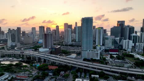 Amanecer-Aéreo-órbita-Miami-Florida