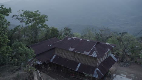 Paisaje-O-Casas-Y-Entorno-De-Personas-Que-Viven-En-Nagaland,-India.