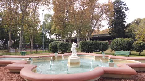 Urban-statue-a-fountain-at-Chacabuco-Park-Buenos-Aires-Argentina-urban-landscape