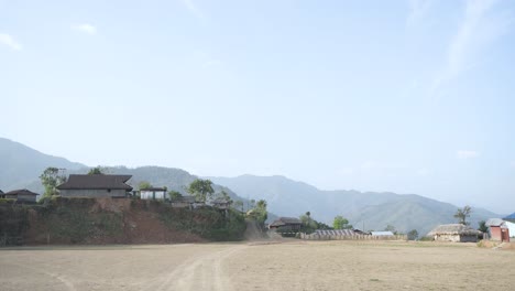 Landscape-or-houses-and-environment-of-people-living-in-Nagaland,-India