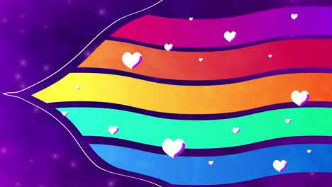 Stolzflagge,-Farbenfroher-Regenbogenflaggen-LGBTQ-Flaggen-Animationshintergrund