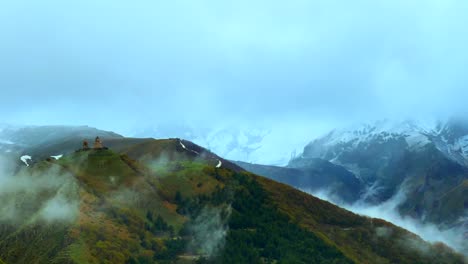 Secluded-sanctuary-aerial-video-of-a-mountain-church