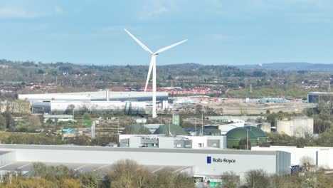 Spondon-Wind-Farm-wind-turbine-with-Nordex-N100-2500-engine-is-shot-from-above