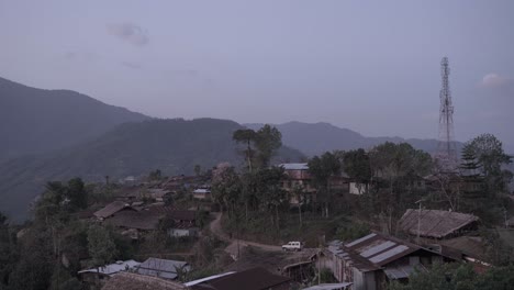 Landscape-or-houses-and-environment-of-people-living-in-Nagaland,-India