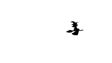 Halloween-animation-black-witch-flying-on-broomstick-over-background-White