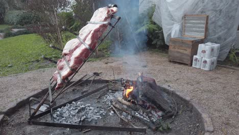 Carne-De-Cerdo-Cocinada-Sobre-Humo-Al-Aire-Libre