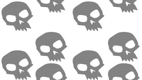 Halloween-Background-animation-large-angry-black-skulls-moving-upward-over-white-background