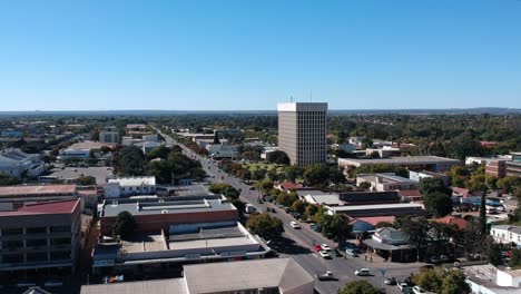 A-panning-right-drone-shot-of-Bulawayo