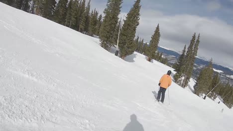 Snowboard-En-Breckenrdige-Colorado-Durante-Un-Increíble-Polvo-Fresco