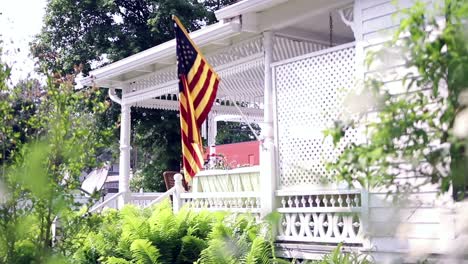 Old,-rustic,-stained,-American-sways-lightly-in-the-wind