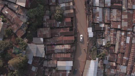 Tracking-car-shot-in-urban-settlement